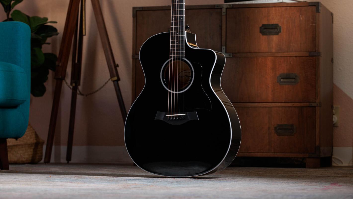 214ce-BLK Plus Big Leaf Maple Acoustic-Electric Guitar | Taylor 